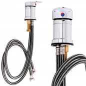 Pozostałe akcesoria fryzjerskie - Bateria do myjni fryzjerskiej kompletna chrom armatura wąż BAT-M-10 - miniaturka - grafika 1