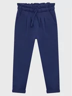 Spodnie i spodenki dla dziewczynek - United Colors Of Benetton Spodnie dresowe 3JLXCF025 Granatowy Regular Fit - miniaturka - grafika 1