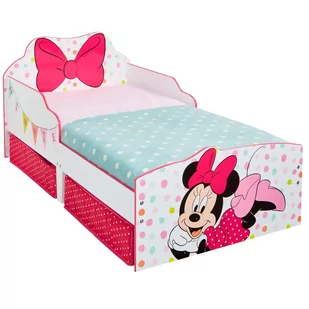 Minnie Mouse niemowlęcia łóżko, drewno, malowane na biało, 142 x 77 x 63 cm 509MTM - Łóżka dla dzieci i młodzieży - miniaturka - grafika 1