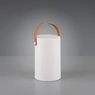 Lampy ogrodowe - Trio Leuchten Designerska lampa stołowa zewnętrzna  biała  ładowalna z RGB IP44 - Stephan - miniaturka - grafika 1