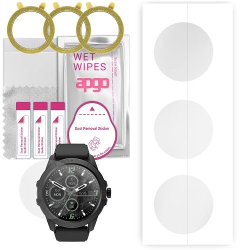3x folia ochronna hydrożelowa do Kumi GW2 - apgo Smartwatch Hydrogel Protection Ochrona na ekran smartwatcha