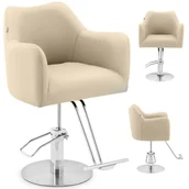 Fotele fryzjerskie - Fotel fryzjerski barberski kosmetyczny z podnóżkiem Physa TILBURY - beżowy - miniaturka - grafika 1