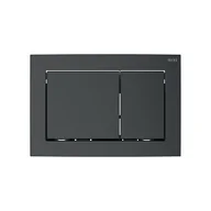 Przyciski spłukujące - TECE 9240723 TECEbase - Przycisk spłukujący do WC podwójny, czarny matowy - miniaturka - grafika 1