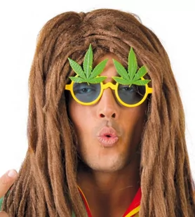 GUIRCA Okulary Rasta, Trawka, Marihuana OKUL/2253-G - Dodatki do strojów karnawałowych - miniaturka - grafika 1