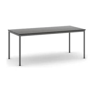 B2B Partner Stół do jadalni 1800 x 800 mm, blat wenge, nogi ciemnoszare 555707 - Stoły - miniaturka - grafika 1