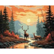 Malowanie po numerach - Ideyka Malowanie po numerach - Elegancki jeleń 40x50cm - miniaturka - grafika 1