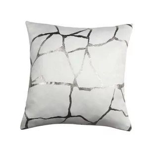 Poszewka na poduszkę Wuste 45 x 45 cm biało-srebrna - Poszewki na poduszki - miniaturka - grafika 1