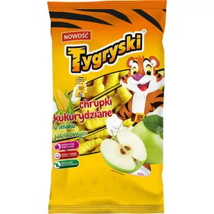 Tygryski Chrupki kukurydziane o smaku jabłkowym 77g - Chipsy - miniaturka - grafika 1