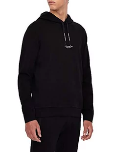 Męska bluza z kapturem Armani Exchange z czarnej tkaniny 8NZM94ZJKRZ-1200, czarny, L - Bluzy męskie - miniaturka - grafika 1