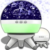 Lampy stojące - PROJEKTOR GWIAZD NIEBA LAMPKA OBROTOWA NOCNA DLA DZIECI RZUTNIK LED KOSMOS - miniaturka - grafika 1
