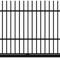 Ogrodzenia - Polbram Brama przesuwna Majorka 4x1,5 m lewa czarna automat - miniaturka - grafika 1