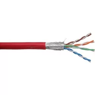 Kable światłowodowe - InLine Patch Kabel Sieciowy SF/UTP Cat.5e AWG26 CCA PVC czerwony 100m 72099R - miniaturka - grafika 1