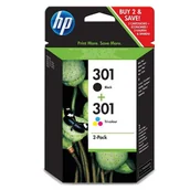 Tusze oryginalne - Dwupak HP 301 bk+kol oryginał - miniaturka - grafika 1
