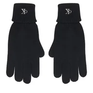 Rękawiczki - Rękawiczki Damskie Calvin Klein LV14F8021G Czarny - miniaturka - grafika 1