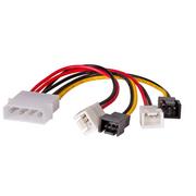 Kable komputerowe i do monitorów - Molex Akyga Kabel zasilający Akyga AK-CA-34 2x 3pin 5V + 2x 3pin 12V F-M PVC 0,15m AK-CA-34 - miniaturka - grafika 1