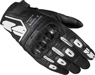 Rękawice motocyklowe - SPIDI G-Carbon, rękawice motocyklowe, kolor czarny i biały, rozmiar XXL, z pojemnościowym ekranem dotykowym i poduszkami ochronnymi, odporne na ścieranie i oddychające rękawice motocyklowe ze skóry - miniaturka - grafika 1