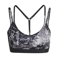 Biustonosze - adidas Damski biustonosz sportowy Yo ESS Ls AOP B, czarny, L, czarny, L - miniaturka - grafika 1