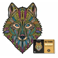 Puzzle - Wood You Do Puzzle drewniane Wilk | Determined Wolf | 140 elementów | A4 - miniaturka - grafika 1