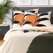 Pościel - Pościel TIERRA z mikrofibry w liście 200x220 cm - miniaturka - grafika 1