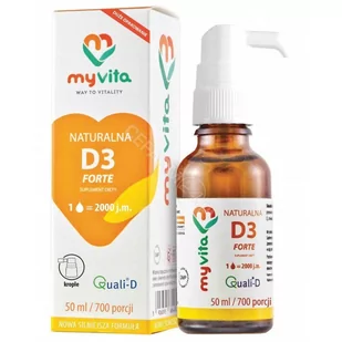 MyVita Krople naturalna witamina D3 2000IU 1000 porcji 50 ml - - Zdrowa żywność - miniaturka - grafika 2