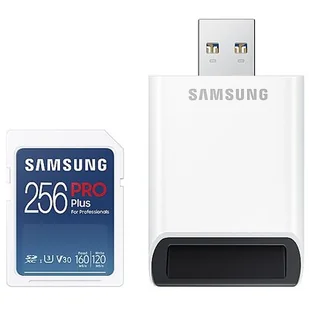 Samsung Karta pamięci SD MB-SD256KB/EU 256GB PRO Plus + czytnik MB-SD256KB/WW - Karty pamięci - miniaturka - grafika 1