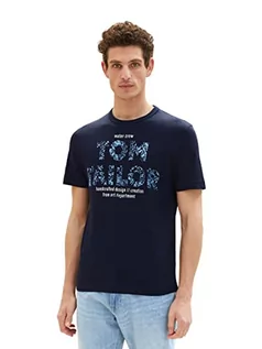 Koszulki męskie - TOM TAILOR Koszulka męska 1036334, 10668-Sky Captain Blue, S, 10668 - Sky Captain Blue, S - grafika 1