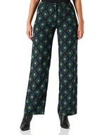 Spodnie damskie - PINKO Damskie spodnie Prisca CDC z nadrukiem, Zs3_Mult.czarny/zielony, 34 - miniaturka - grafika 1