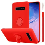 Etui i futerały do telefonów - Etui Cadorabo do Samsung Galaxy S10 PLUS w kolorze czerwonym etui na telefon komórkowy pokrowiec z TPU - miniaturka - grafika 1
