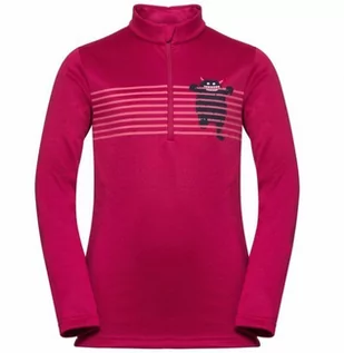 Bluzy dla chłopców - ODLO sweter midlayer 1/2 Zip Carve Kids Light, wielokolorowa, 116 541819 - grafika 1