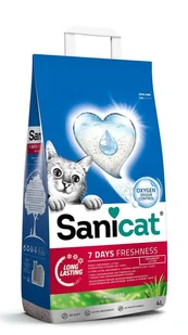 Sanicat Sanicat, żwirek dla kota, różne rodzaje  - 7 Days Aloe Vera, żwirek niezbrylający się, 4 l - Żwirek dla kotów - miniaturka - grafika 1