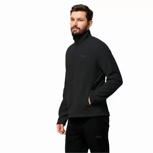 Męska bluza polarowa Jack Wolfskin TAUNUS FZ M black - S - Bluzy męskie - miniaturka - grafika 1