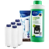 Akcesoria i części do ekspresów do kawy - Zestaw Do Delonghi Filtr AL-S002 5szt, Odkamieniacz Aqualogis Verde 500ml - miniaturka - grafika 1
