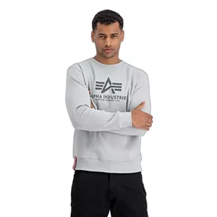 ALPHA INDUSTRIES Basic Foil Print Bluza męska, Szare ciasto, XXL - Bluzy męskie - miniaturka - grafika 1