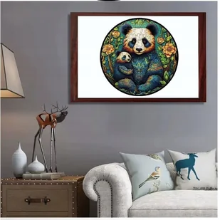Puzzle Drewniane Wooden A3 dla dzieci i dorosłych 180 el. Pandy - Układanki dla dzieci - miniaturka - grafika 1