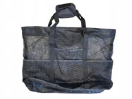 Torebki damskie - Torba Torebka Liczne Kieszenie Plażowa Letnia Czarna Siateczkowa - miniaturka - grafika 1