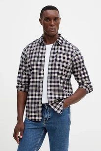 Pepe Jeans koszula bawełniana męska kolor granatowy regular z kołnierzykiem klasycznym PM3090825 - Koszule męskie - miniaturka - grafika 1