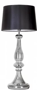 4concepts Lampa stołowa LOUVRE TRANSPARENT BLACK L203361229 - Lampy stojące - miniaturka - grafika 1