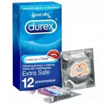 Durex Prezer.durex extra safe u mnie.x 12 szt - Prezerwatywy - miniaturka - grafika 1