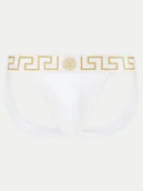 Majtki męskie - Versace Slipy Jock Strap AUU01017 1A10011 Biały - miniaturka - grafika 1