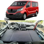 Pościel - BREMER SITZBEZÜGE Łóżko kempingowe, łóżko dla kierowcy, kompatybilne z Renault Trafic 2 od 2014, akcesoria do kampera, na kemping, akcesoria - miniaturka - grafika 1