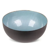 Tace i patery - Misa dekoracyjna metalowa DORA 20X20X9 czarna +turkusowa - miniaturka - grafika 1