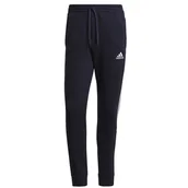 Spodnie męskie - Spodnie męskie adidas Essentials Tapered Cuff 3 Stripes granatowe GK8977-S - miniaturka - grafika 1