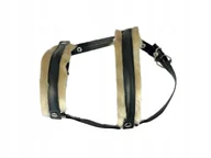 Maskotki i pluszaki - OGŁOWIE DLA HOBBY HORSE A4 - CZARNE Z FUTERKIEM, BEZWĘDZIDŁOWE - miniaturka - grafika 1