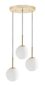 Lampy sufitowe - NOWOCZESNA POTRÓJNA LAMPA ZŁOTA FREDICA W3 - miniaturka - grafika 1
