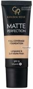 Podkłady do twarzy - Golden Rose - MATTE PERFECTION - Full Coverage Foundation - Matujący podkład do twarzy - SPF15 - 35 ml - N4 - miniaturka - grafika 1