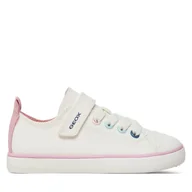 Buty dla dziewczynek - Trampki Geox J Gisli Girl J454NA 00010 C1000 S Biały - miniaturka - grafika 1