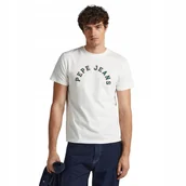 Koszulki męskie - PEPE JEANS KOSZULKA MĘSKA T-SHIRT WESTEND ECRU XL - miniaturka - grafika 1
