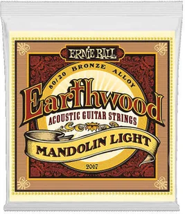 Ernie Ball 2067 Earthwood Medium 80/20 struny do mandoliny 09-34 - Struny gitarowe  - miniaturka - grafika 1