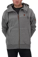 Bluzy męskie - Alife and Kickin HurricaneAK B męska bluza dresowa, bluza rekreacyjna, bluza z zamkiem błyskawicznym, S-XXXL, Steal Melange, L, Steal Melange - miniaturka - grafika 1