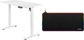 Biurka gamingowe - Biurko Mozos Biurko Mozos ED PRO WH Białe 120 cmx60 cm + Podkładka Gaming-MP - miniaturka - grafika 1